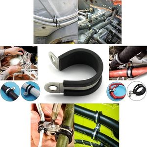 Good Price <strong>Rubber</strong> Cable Clamp 316 304 Stainless Steel <strong>Hose</strong> Clamp with Adjustable Buckle Pipe Clip - Product Image 6