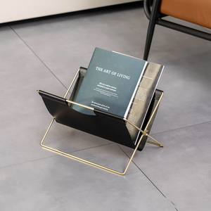 Portariviste pieghevole in pelle nera 9-in cesto <span class=keywords><strong>per</strong></span> libri e <span class=keywords><strong>porta</strong></span> giornali <span class=keywords><strong>per</strong></span> salotti e uffici domestici - Product Image 3