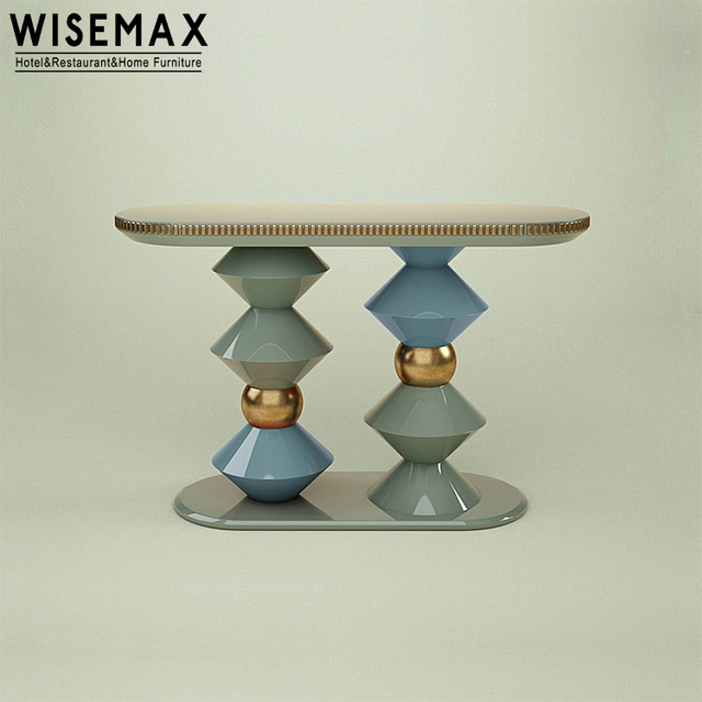 WISEMAX FURNITURE Light Luxury Entry Hall Porch Table Against the Wall Decorative Side Table Nordic Solid Wood Console Table
