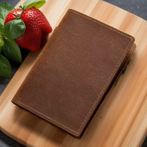 For Boshiho Customized Crazy Horse Leather <b>Wallet</b> for Men Vintage Style Short Card Holder Open Closure Creative Gift for Him Her - Product Image 2