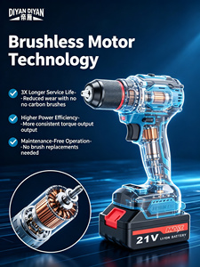 21V Brushless Cordless Hammer <strong>Drill</strong> Kit <strong>Lithium</strong> Impact <strong>Drill</strong> Set with Battery for Concrete Masonry Industrial OEM ODM Wholesale - Product Image 3