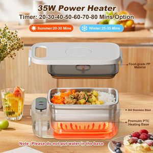 Boîte à <span class=keywords><strong>lunch</strong></span> électrique sans fil 14000mAh Rechargeable Chauffage automatique 1L 5 réglages de température Étanche Portable Alimentaire - Product Image 3