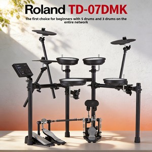 ชุดกลองไฟฟ้า <span class=keywords><strong>Roland</strong></span> <span class=keywords><strong>TD</strong></span>-07DMK สำหรับใช้ในบ้าน ประกอบด้วยกลองห้าใบและฉาบสามใบ เหมาะสำหรับผู้เริ่มต้นและมืออาชีพ - Product Image 1
