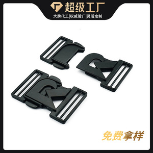 Buckle Adjustable <b>Webbing</b> Buckle 40mm Inner Diameter Zinc Alloy Black For Clothing Bags Backpacks School Bags - Product Image 4