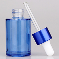 Flacon compte-gouttes en verre bleu marine et rose nacré de 30 ml et 50 ml pour sérum cils, idéal pour l'emballage de produits cosmétiques et de soins de la peau
