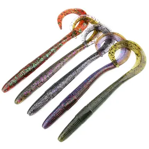 Spinpoler pesca esca ricciolo coda morbida verme grande Swimbait 8 "10" PVC artificiale Wobblers Jerk nuoto <span class=keywords><strong>trota</strong></span> spigola placcaggio - Product Image 4