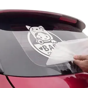 Adesivo per finestra fustellato resistente alle intemperie personalizzato adesivi per lettere nuovo design adesivo per auto in vinile con paraurti per parabrezza di trasferimento