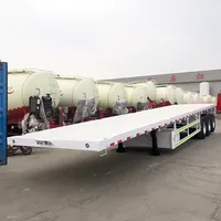 Semi-remorque à plateau plat pour le transport de conteneurs à 2/3/4 essieux, plateau plat pour conteneurs de 20 pieds, 45 pieds, 40 pieds, à vendre