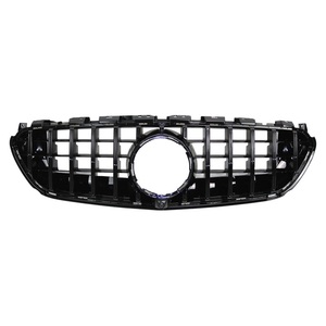Calandre de pare-choc avant en aluminium, Grille de protection noire pour Benz E63, W213 GT R AMG style 2016, 2017 — 2019, 2020 - Product Image 1