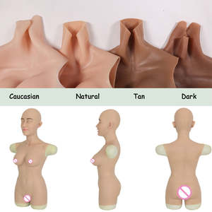 Hochwertiger Künstlicher Silikon-Body mit Kopf, Vagina-Imitat und Natürlichen Falschen Brüsten für Crossdressing Sissy Mann zu Frau - Product Image 6