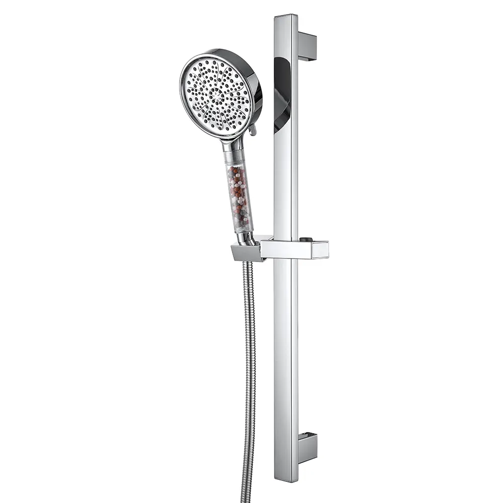 Nuovo Design montaggio a parete bagno ABS plastica nastro rubinetto soffione doccia colonna miscelatore rubinetto headshower set