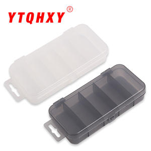 Boîte de rangement rigide en plastique étanche pour matériel de pêche, 5 compartiments, portable, gris-blanc, organisateur d'accessoires universel - Product Image 4