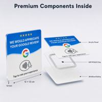 Avis et évaluations 5 étoiles pour votre entreprise – Carte de visite NFC en PVC personnalisable, design sur mesure, taille/couleur/langue ajustables – Meilleures ventes
