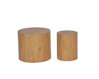 Ensemble de tables basses gigognes modernes et minimalistes 2-en-1 avec plateau en MDF mélaminé, écologiques et peu encombrantes pour salon, vente en gros OEM