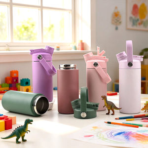 Gourde isotherme sous vide en acier inoxydable écologique anti-fuite avec logo personnalisé, 18 oz et 14 oz, pour enfants, pour l'école - Product Image 1