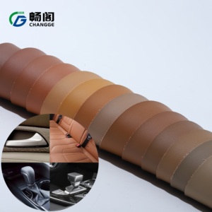 इको फ्रेंडली ऑटोमोटिव चमड़े के वॉटरप्रूफ सिंथेटिक पु चमड़े के नरम माइक्रोफाइबर कार इंटीरियर के लिए चमड़े - Product Image 2