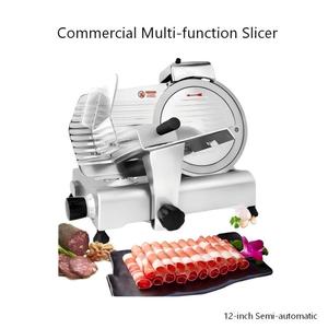 Trancheuse commerciale semi-automatique de 10 pouces pour viande congelée, rouleaux de mouton et rouleaux de bœuf (110V) Fonctionnement semi-automatique pour C - Product Image 5