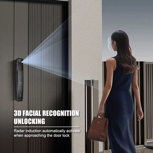 Hoạt động intercom video gọi điện thoại bề mặt cong tùy biến tiên tiến 3D mặt tuya thép ngoài trời cửa thông minh khóa - Product Image 4