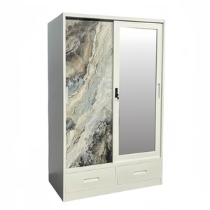 Armoire penderie en acier blanc à 2 portes <span class=keywords><strong>avec</strong></span> options de motifs personnalisés - Product Image 5