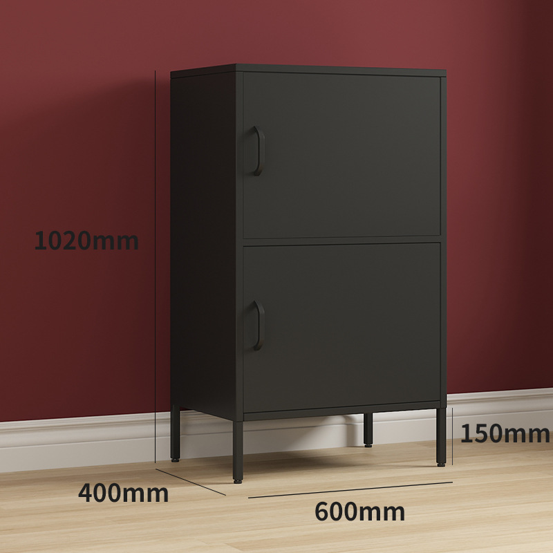 Mueble bajo con puertas superior e inferior - 60 cm de ancho - negro