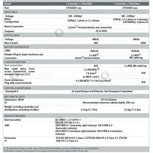 نظام إلكتك FLATPACK S 1U بقدرة 2 كيلو واط، رف فرعي CTOS0201.XXX FPS 48 فولت، نظام طاقة إلكتك - Product Image 4