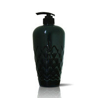 Grosir 1 Liter 1000Ml Hitam Plastik PET Botol Sampo Shower Gel Kemasan Botol dengan Pompa