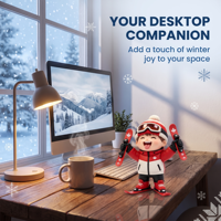 Juguete de Vinilo Personalizado Weimeitoy con Personaje de Esquí Kawaii, Ecológico, Escala 1/60, Unisex, Adorno Decorativo para Deportes de Invierno