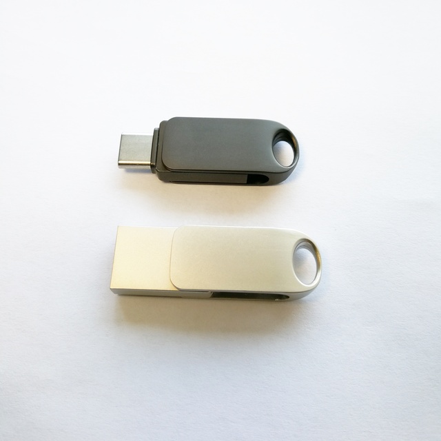 Cheap bulk usb otg 2 in 1 type-c Usb Flash Drive 8gb 16gb 32gb OTG pendrive with usb logo For phone and laptop