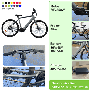 Nuovo completo ghiaia <span class=keywords><strong>Ebike</strong></span> Mountain lega di alluminio telaio 700C trazione posteriore elettrico bici da strada città E-Bike ghiaia - Product Image 4