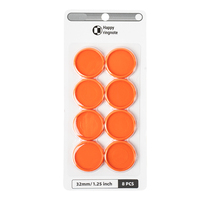 Disques en plastique RINGNOTE 32 mm (1,25 pouce) – Lot de 8 anneaux de reliure colorés et tendance pour carnet, journal, album en cuir à feuilles mobiles