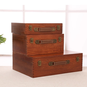 Polished Pine Wood Storage Box With a Lockable Flip Lid for <strong>Memory</strong> Gift Jewelry Cigar <strong>Keepsakes</strong> Decorative Stash Boxes - Product Image 5