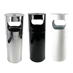 Thùng Rác Ngoài Trời Thùng Rác Thương Mại Thùng Rác Inox Có Gạt Tàn - Product Image 1