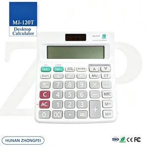 Calculadora de Escritorio MJ-120T Blanca con PCB SKD, 12 Dígitos, Doble Alimentación Solar y Batería, Función de Verificación de Impuestos de 150 Pasos, Coma de 3 Dígitos - Product Image 1