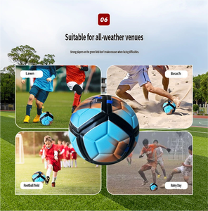 Ballons de football taille 5 en cuir PU de haute qualité pour clubs, vente en gros d'usine, en vrac, enroulés en nylon, haute performance - Product Image 4