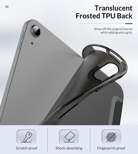 Support à trois volets Smart Soft TPU Back porte-crayon étui pour <span class=keywords><strong>iPad</strong></span> Air 5th 4th <span class=keywords><strong>génération</strong></span> 10.9 pouces 2022 2020 - Product Image 3