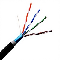 Câble LAN CAT5E FTP blindé 305 m, paire torsadée, catégorie 5, câble Ethernet CAT 5E CCA, noir, certifié ISO9001
