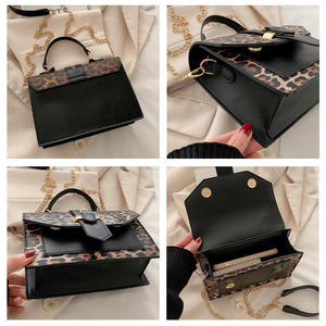 Nuevo bolso bandolera cuadrado retro europeo y americano para mujer, bolso de hombro de PU con estampado de leopardo a la moda para mujer - Product Image 4