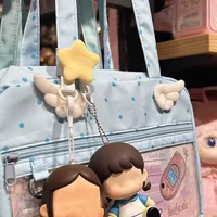 Pendentif de sac Ailes d'ange créatives, Porte-clés Cœur de dessin animé mignon, Boucle de présentation DIY pour sacs style 'Sweet Girl', Accessoires de sac, Cadeaux faits main pour filles