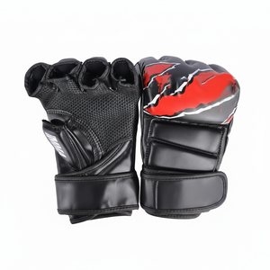 High Quality Custom PU <b>Leather</b> Professional MMA and Boxing Gloves Best Training Gear for Martial Arts - Product Image 1