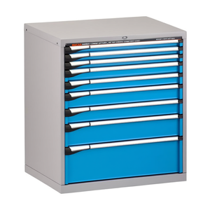 Fami Master Key Comfort <b>Drawer</b> Cabinet 9 <b>Drawers</b> 867x726x1000 Mm Light Grey Ral7035 <b>Tool</b> Storage - Product Image 2