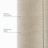 Tissu de rideau occultant 100% aspect lin 250 GSM, matériau composite occultant, tissu de draperie extra large 320 cm pour hôtels et usage domestique