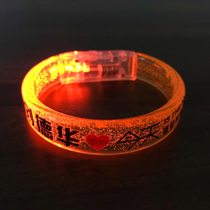 Led Sáng Dây Đeo Cổ Tay Buổi Hòa Nhạc Hỗ Trợ Âm Nhạc Lễ Hội Đảng Đồ Chơi Ánh Sáng Ban Đêm Huỳnh Quang Dây Đeo Cổ Tay Với Biểu Tượng Tùy Chỉnh - Product Image 2