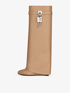 Bottes longues à talon compensé pour femme avec système de verrouillage, rehaussant la taille, toutes saisons - Product Image 3