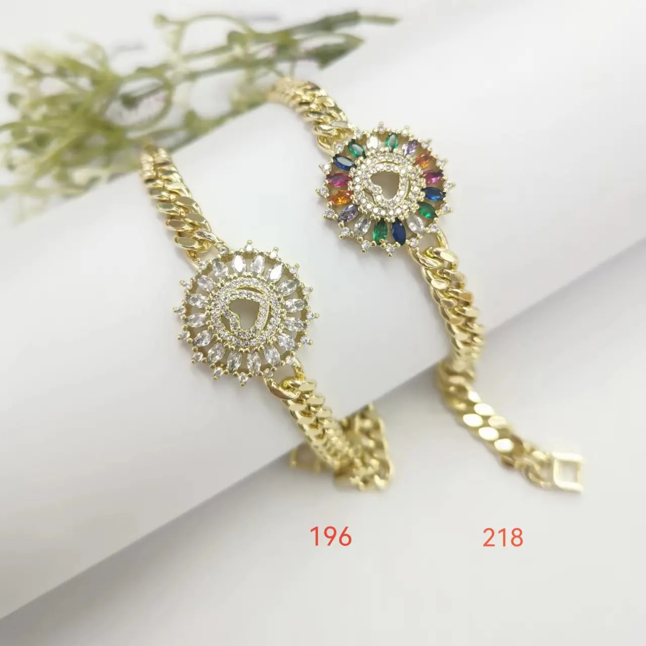 A1113 xuping jewelry Korean Popular 18k Gold Plated 14k Gold Plated Diamond Crystal Exquisite Couple Bracelet