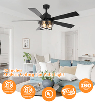 Ventilateur de plafond décoratif avec lampe