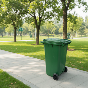 Poubelle à couvercle roulant ouvert en gros, 100-240L, écologique, avec roues et pédale - Product Image 6