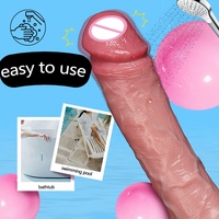 Sex Toy Super Soft Delay Ejaculation Male Cock Realistic Dildo Condoms Reusable Thick Silicone Large Penis LM-CT602-1-M