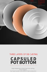 Cooking Pot Set Cook Pots and Pans Casserole <strong>Ollas</strong> Cookware Set <strong>Kitchenware</strong> with Glass Lid Stainless Steel Kitchen Item Milk Pot - Product Image 5