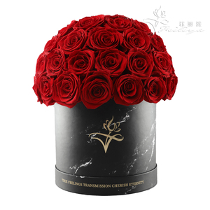 Rosa Eterna Personalizada, Flores Preservadas Hechas a Mano, Regalo de Rosa Lujosa, 39 Rosas Reales Preservadas para Siempre en Caja de Mármol - Product Image 5