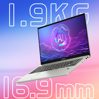 MSI Prestige Laptop 16 AI + Ryzen AI370 Edition 2024 16:10 pemain game 3840x2400 OLED-4K 16 inci harga langsung dari pabrik